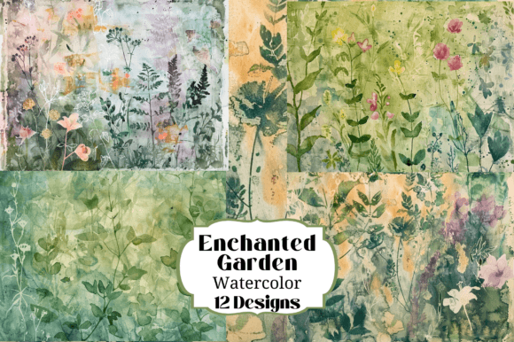 Download Watercolor Enchanted Garden Backgrounds - Premium Resources